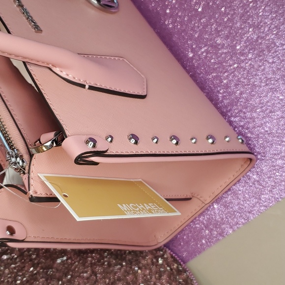 🎉2xHP🎉Michael Kors 💘NWT💘 Primrose Pink Small Leather Satchel!💘💘💘 - Picture 10 of 17
